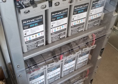 Rack of home batteries